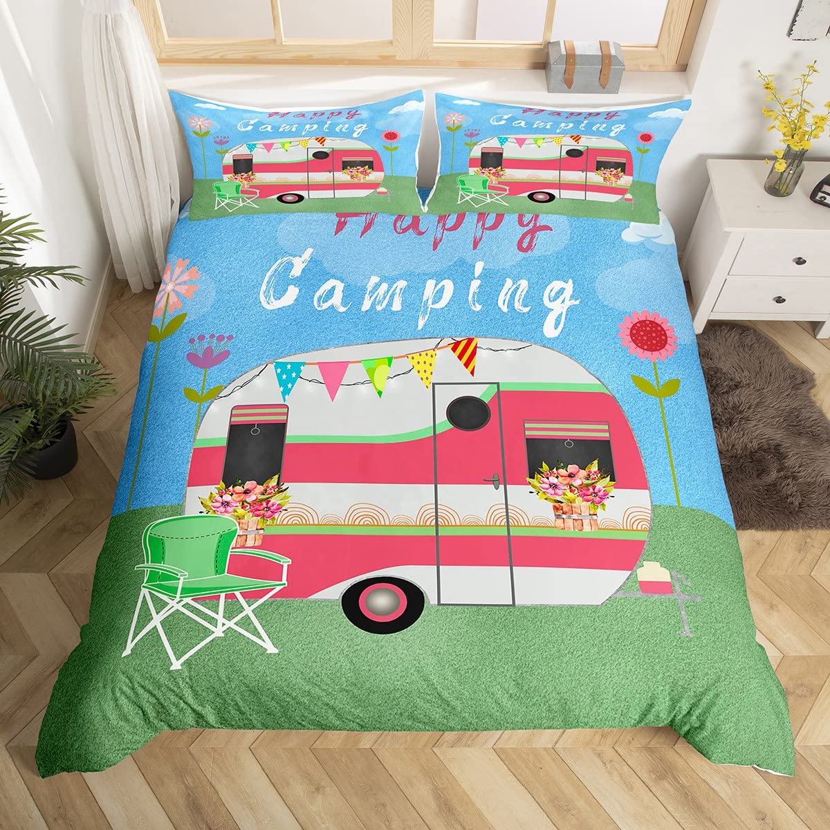 Outdoor Adventure Quilt - Funda de edredón para acampar, juego